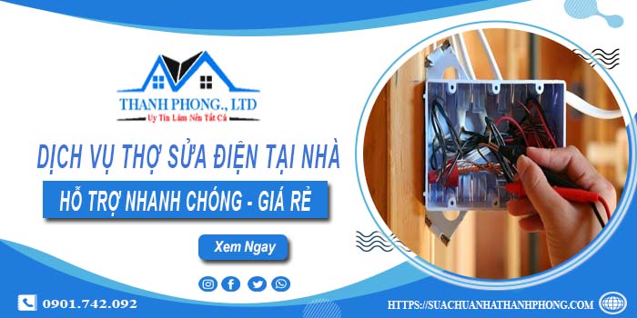 Dịch vụ thợ sửa điện tại Bình Tân gần đây【Lh 0901 742 092】