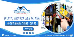 Dịch vụ thợ sửa điện tại Bình Thạnh gần đây【Lh 0901 742 092】