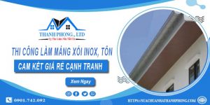 Thi công làm máng xối Inox, Tôn tại Hóc Môn【Cam kết giá rẻ】