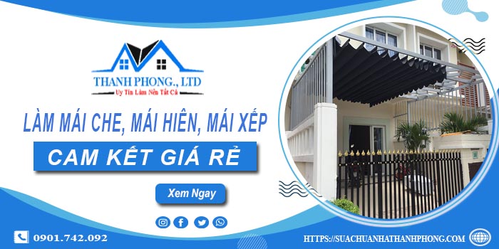 Làm mái che, mái hiên, mái xếp tại Bến Cát -【Cam kết giá rẻ】