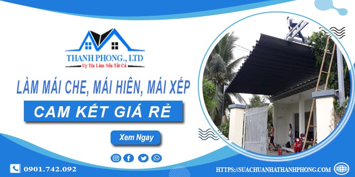 Làm mái che, mái hiên, mái xếp tại Hóc Môn -【Cam kết giá rẻ】